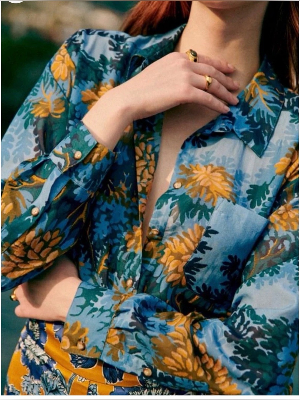 Sézane Tops - Max Shirt Button Up Silk Cotton Blouse - Inoui Editions - sold out